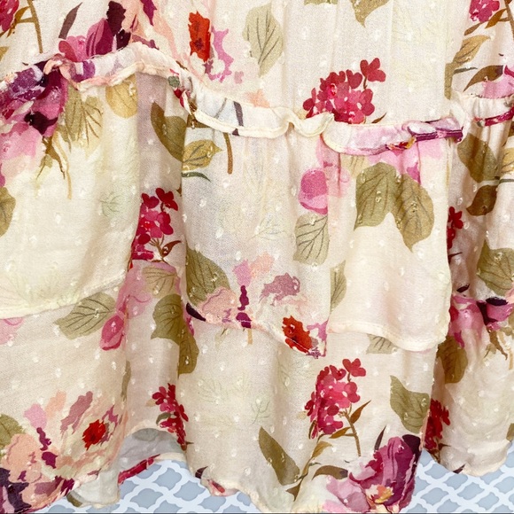 EUC Rahi Cali Floral Cutout Back Ruffle Dress - Picture 7 of 12